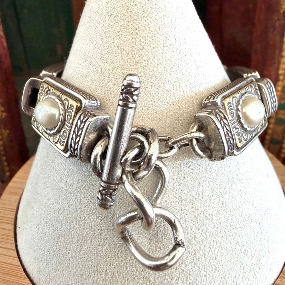 Brighton Pearl Panel Link Bracelet - Picture 2 of 6